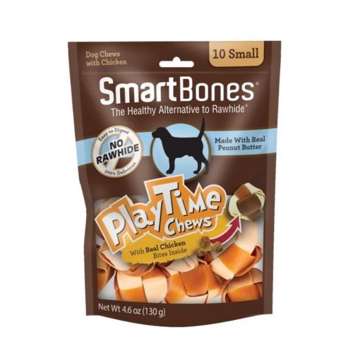 SmartBones PlayTime Chews for Dogs - Peanut Butter - Small - 10 Pack - (1.25"-1.5" Diameter Chews) SmartBones PlayTime Chews for Dogs - Peanut Butter - Small - 10 Pack - (1.25"-1.5" Diameter Chews)