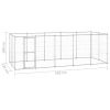 Outdoor Dog Kennel Galvanized Steel 130.2 ft²