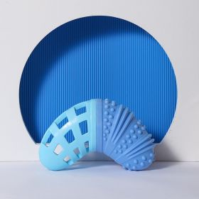 Dog Toy Food Leakage Molar Rod Outdoor Water Floating Toy (Option: Blue Crescent)