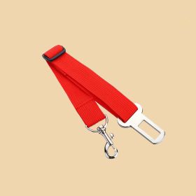 Adjustable Pet Safety Belt Leash; Dog Car Seat Belt For Dogs & Cats Outdoor Travelling (Color: orange)