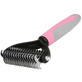 Professional Pet Tool Grooming Brush For Pet Dog Cat Deshedding Tool (Color: pink)