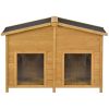 47.2 ' Large Wooden Dog House Outdoor;  Outdoor & Indoor Dog Crate;  Cabin Style;  With Porch;  2 Doors
