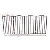 Pet Gate – Dog Gate for Doorways;  Stairs or House – Freestanding;  Folding ;  Dark brown; Arc Wooden
