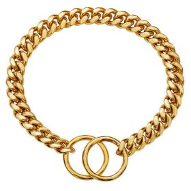 Pet Supplies Stainless Steel Drag Chain Double Ring (Option: Gold-70cm)