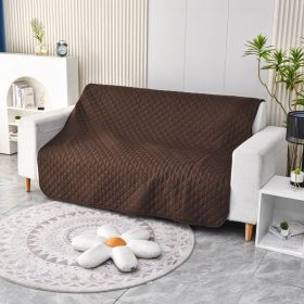 Pet Warm Waterproof Brushed Sofa Cushion (Option: Brown-210x210cm)