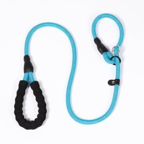 P Chain Pet Hand Holding Rope Reflective Silk Explosion-proof Pet Traction (Option: Blue-S Diameter 8mm-1.4M)