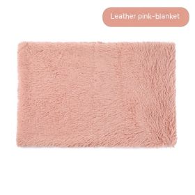 Pet Blanket Dog Bed Cat Winter Thermal Blanket (Option: Leather Pink Blanket-XXL)