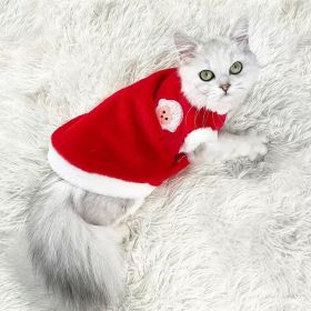 Vest Fluffy Jacket Pet Dog Clothes (Option: Bright Red-M)