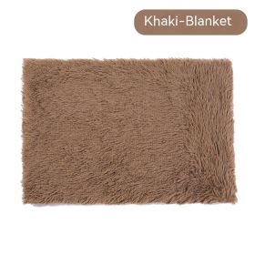 Pet Blanket Dog Bed Cat Winter Thermal Blanket (Option: Khaki Blanket-XL)