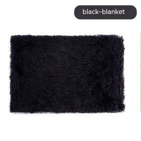 Pet Blanket Dog Bed Cat Winter Thermal Blanket (Option: Black Blanket-XL)